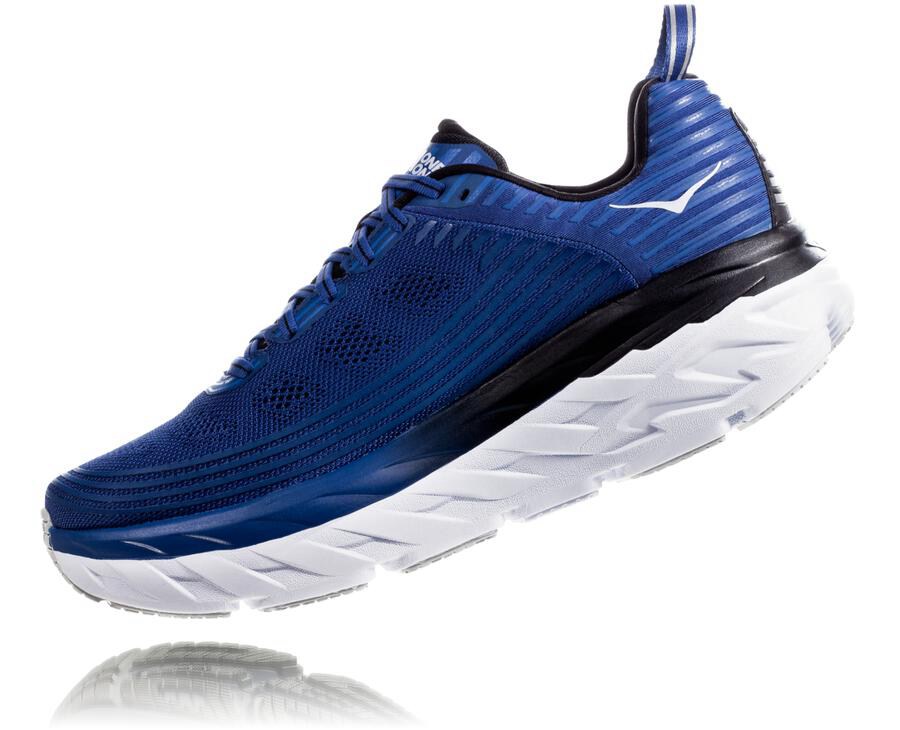 Hoka One One Hardloopschoenen Heren - Bondi 6 - Blauw/Wit - RO5738209